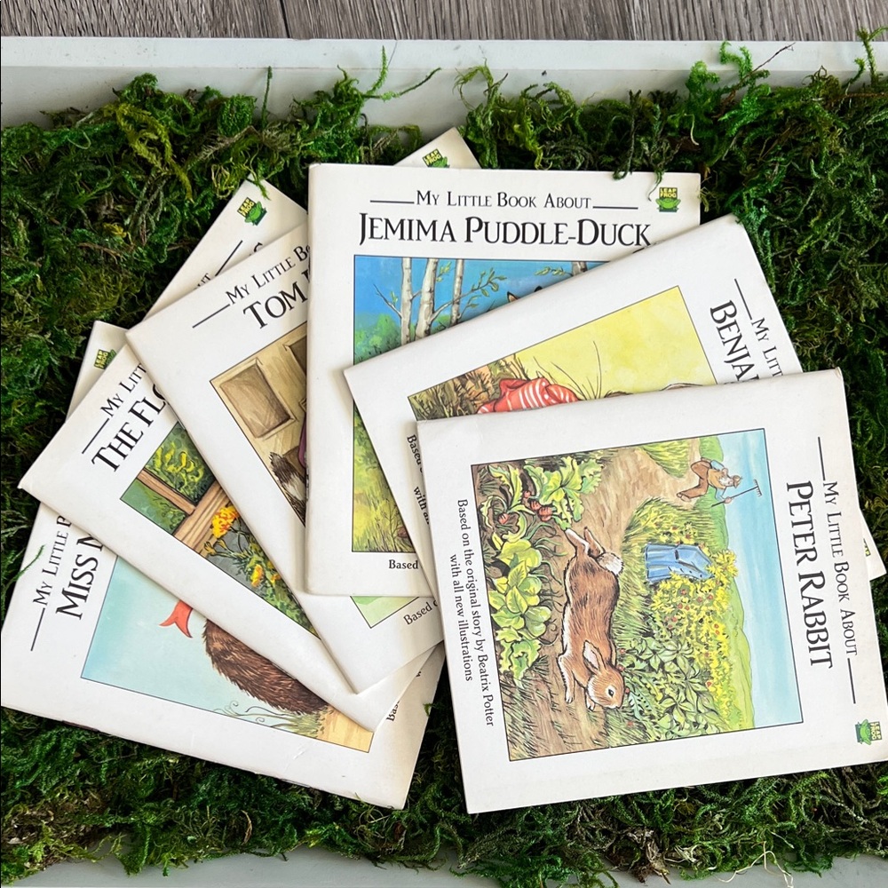 VINTAGE Beatrix Potter book lot of 6 mini 90’s Easter Whimsy Peter Rabbit retro